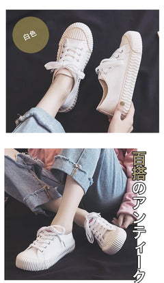 Canvas Shoes Female 2022 White Trendy Shoes Korean Ulzzang Cookies Sneakers Girls Vulcanized Shoes Casual Flat Heel 35-40 Pink
