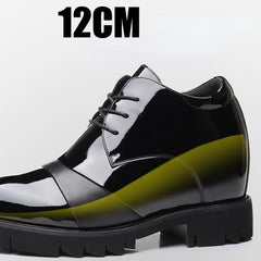New Inner Heightening Shoes Men's Invisible Inner Heightening 12cm Elevator Shoes Deodorant Business Men's Formal Leather Shoes