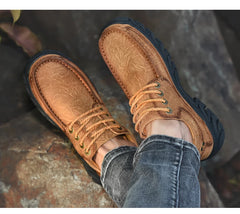 2025 New High Quality Men's Shoes 100% Genuine Leather Casual Shoes Waterproof Work Shoes Cow Leather Loafers Plus Size 38-46