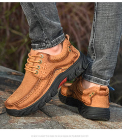 2025 New High Quality Men's Shoes 100% Genuine Leather Casual Shoes Waterproof Work Shoes Cow Leather Loafers Plus Size 38-46
