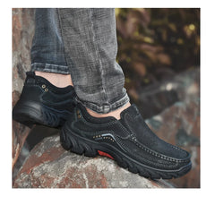 2025 New High Quality Men's Shoes 100% Genuine Leather Casual Shoes Waterproof Work Shoes Cow Leather Loafers Plus Size 38-46