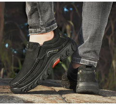 2025 New High Quality Men's Shoes 100% Genuine Leather Casual Shoes Waterproof Work Shoes Cow Leather Loafers Plus Size 38-46