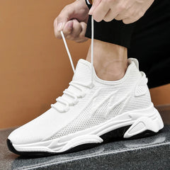 Chunky Lift Shoes Men Elevator Sneakers  Height Increase Insole 6cm  Mesh Summer Plus Size 36-46