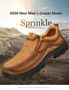 2025 New High Quality Men's Shoes 100% Genuine Leather Casual Shoes Waterproof Work Shoes Cow Leather Loafers Plus Size 38-46