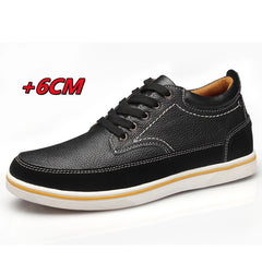 Men Elevator Shoes Genuine Leather Lift Casual Shoes Height Increase Shoes Insoles 6CM Tall Man Formal Shoes Taller Footwear