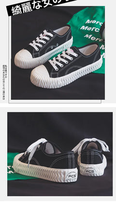 Canvas Shoes Female 2022 White Trendy Shoes Korean Ulzzang Cookies Sneakers Girls Vulcanized Shoes Casual Flat Heel 35-40 Pink