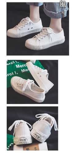 Canvas Shoes Female 2022 White Trendy Shoes Korean Ulzzang Cookies Sneakers Girls Vulcanized Shoes Casual Flat Heel 35-40 Pink