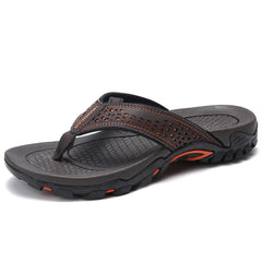 FUQIAO 2026 New Summer Sandals Male Beach Shoes Leather Sandals Leisure Flip Flop Men Beach Sandals Man Fashion Casual Slippers