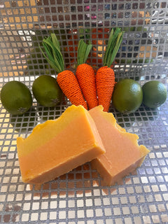 Carrot & Lime Soap with Lime & Vetiver Essential Oils X 1 bar soap per sale