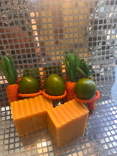 Carrot & Lime Soap with Lime & Vetiver Essential Oils X 1 bar soap per sale