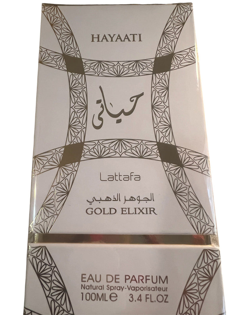 Hayaati Gold Elixir by Lattafa Eau de Parfum – 3.4 oz Original version