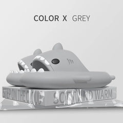 2024 Summer Shark Slippers Women Slides Men Bathroom Flip Flops Home Anti-Skid Flat Shoes Outdoor Fins Removable Slides Sandals