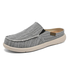 Men's Canvas Shoes Summer 2023 New Lightweight Breathable Soft Slip on Casual Shoes Fashion Beach Vacation Loafers Men Footwear