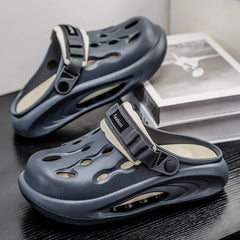 Couple Style Men's and Women's Summer Outdoor Hollow Anti-Slip Beach Shoes, Anti-Odor Dual-Purpose Sandals and Slippers