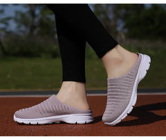 Men Slippers Summer Mesh Breathable Home Indoor Slippers Men Thick Bottom Slides Fashion Couple Walking Shoes Chanclas Hombre
