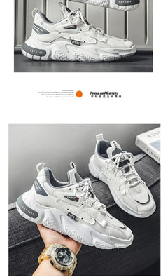 2025 Fashion and Comfortable Mesh Breathable Outsole Shoes Summer Hot Sale Mens Casual Shoes Thick Bottom Breathable Sneaker