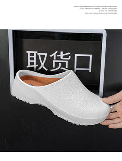 Couple Chef Shoes Four Seasons Waterproof  Anti slip Men's and Women's casual Business Work Shoes Fashion comfort Half EVA Shoes