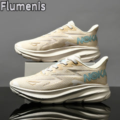 Men Sports Running Shoes Casual Carbon Plate Marathon Breathable Lightweight Women's Comfortable Athletic Nonskid Sneakers