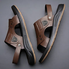 British Style Men's Outdoor Beach Shoes Summer Trend Thick Soled Wear-resistant Men's Oxford Shoes Breathable Casual Sandals