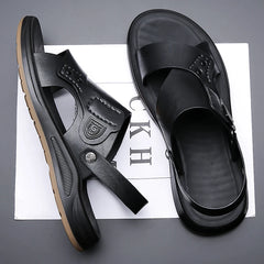 British Style Men's Outdoor Beach Shoes Summer Trend Thick Soled Wear-resistant Men's Oxford Shoes Breathable Casual Sandals