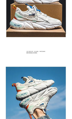 2025 Fashion and Comfortable Mesh Breathable Outsole Shoes Summer Hot Sale Mens Casual Shoes Thick Bottom Breathable Sneaker