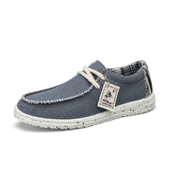 Men's Canvas Shoes Summer 2023 New Lightweight Breathable Soft Slip on Casual Shoes Fashion Beach Vacation Loafers Men Footwear