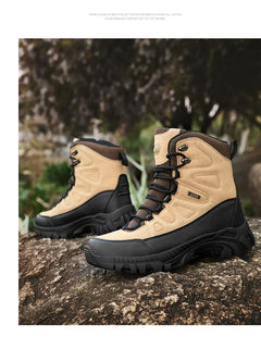 Men Tactical Boots Lace Up Military Army Boot Unisex Work Hiking Shoe Desert Waterproof Brand Climbing Shoe Male Ankle Size Plus
