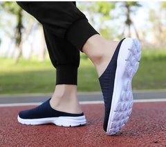 Men Slippers Summer Mesh Breathable Home Indoor Slippers Men Thick Bottom Slides Fashion Couple Walking Shoes Chanclas Hombre