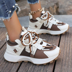 New Women Sneakers Mesh Breathable Platform Sneakers Women Casual Lace Up Outdoor Women Shoes Low Top Sneakers Zapatos De Mujer