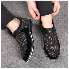 Business Men Leather Shoes for Men 2025 New Comfort Trend Flat Work Shoes Casual Moccasin Sneakers Slip on Big Size Male Loafers
