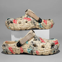 Plus Size 47 Summer Men Sandals Clogs Outdoor Garden Clogs Hole Shoes Male Casual Shoes Water Shoes Comfort Home Soft Slippers