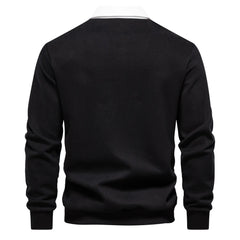 2023 New Autumn Fashion Design Polo Neck Sweatshirts for Men Casual and Social Wear Quality Cotton Mens Sweatshirts