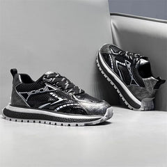 Chunky Sneaker Men Designer Retro Soft Sole Sport Shoes Fashion Casual Leather Fabric Breathable Height Increased Platform Shoes