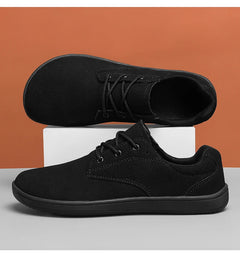 Barefoot Men's Sneakers With Wide Toe Size 48 Minimalist Cow Suede Leather Upper Casual Man Shoes Comfortable Walking Shoes