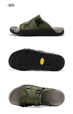 Men's Thick Soled Round Toe Fashionable Slippers Women's Comfortable Breathable Casual, Wear-resistant Sandals Summer Slippers