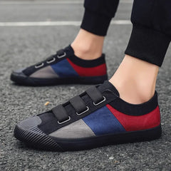 Fashion Men's Canvas Sneakers Casual Shoes Breathable Flat Buckle Loafers Shoes Summer Autumn Mens Designer Men Board Shoes
