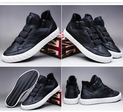 Fashion Shoes New Men's  Black High Top Casual Shoes Men Wear-resisting Loafers Designer Leisure Vulcanized shoes 2023