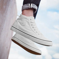 High Top Canvas Shoes Men Shoes Fashion Classics Casual Shoes Solid Color Lace Up Running Shoe High Quality Flat Male Sneakers