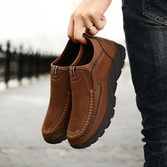 Leather Men Casual Shoes Comfortable Man Walking Runnning Sneakers Breathable Man Loafers Slip on Driving Shoes Zapatos Size 48
