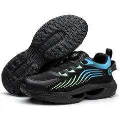 ZLMY Rotating Button Safety Shoes Men Steel Toe Sneakers Air Cushion Work Shoes Man Puncture Proof Work Safety Boots Protective