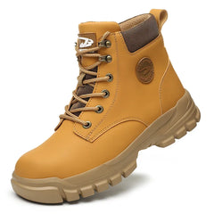 New 2024 Fashion Winter Velvet Work Safety Boots For Men Nail Proof Indestructible Waterproof Steel Toe Cap Male Sneakers