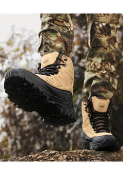 Men Tactical Boots Lace Up Military Army Boot Unisex Work Hiking Shoe Desert Waterproof Brand Climbing Shoe Male Ankle Size Plus