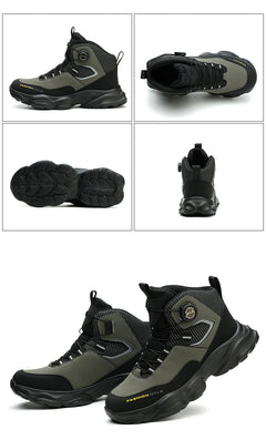 Rotating button Safety Shoes Men Boots work Sneakers Male Steel Toe shoes Protective Boots Puncture-Proof Indestructible shoes