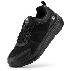 FitVille Men's Walking Shoes Wide Width Max Cushioning Lightweight Sneakers Casual Shoes for Plantar Fasciitis Pain Relief