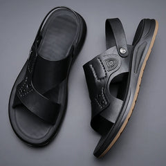 British Style Men's Outdoor Beach Shoes Summer Trend Thick Soled Wear-resistant Men's Oxford Shoes Breathable Casual Sandals
