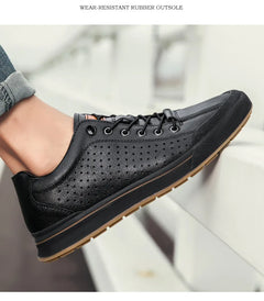 Genuine Leather Casual Shoes for Men 6CM Height Increase Sports Shoes High Quality Flats Shoes Male Brand Office Work Shoe