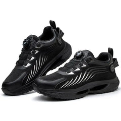 ZLMY Rotating Button Safety Shoes Men Steel Toe Sneakers Air Cushion Work Shoes Man Puncture Proof Work Safety Boots Protective