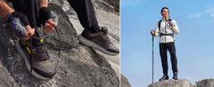 Fittington Hiking Shoes Extra Wide For Man Outdoor Walking Shoes Low-top Waterproof Work Shoes Toe with Arch Support for Heel