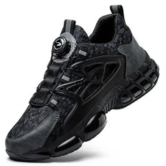 ZLMY Rotating Button Safety Shoes Men Steel Toe Sneakers Air Cushion Work Shoes Man Puncture Proof Work Safety Boots Protective