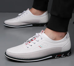 New Men's Leather Flat Casual Shoes Soft Sole Slip on Loafers Business Formal Shoes for Men Zapatos Casuales De Hombre Plus Size